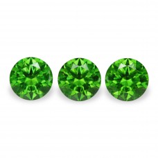 Demantoid set (3 pcs) 2.3 ct r (5,6) 3/2