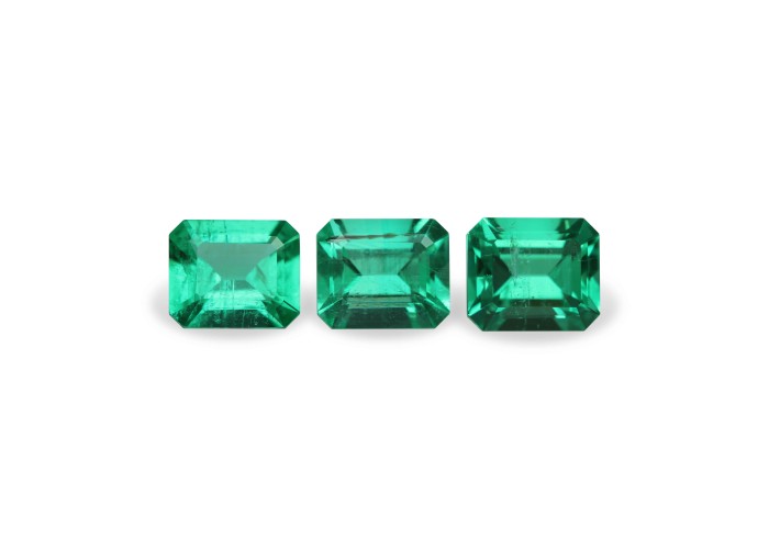 Emerald set (3 pcs) 1.99 ct oct