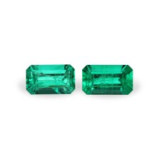 Emerald set (2 pcs) 1.48 ct oct