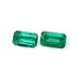 Emerald set (2 pcs) 1.48 ct oct