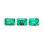 Emerald set (3 pcs) 2.67 ct oct
