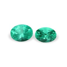 Emerald set (2 pcs) 1.27 ct ov
