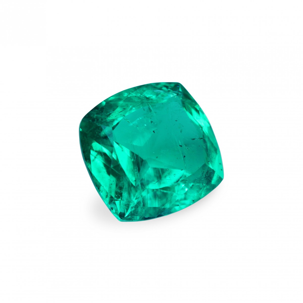 Emerald 2.58 ct cushon (9,3*8,9) 2/2 Demidoff Co. Korkodin Deposit