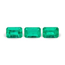 Emerald set (3 pcs) 2.91 ct oct