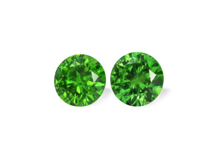Demantoid set (2 pcs) 0.87 ct r