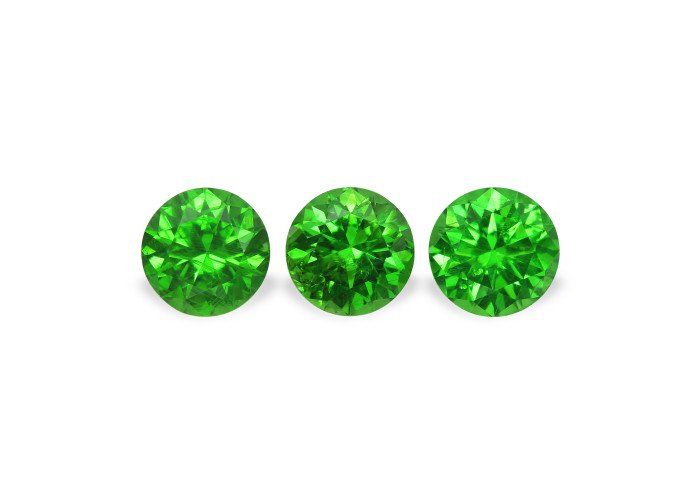 Demantoid set (3 pcs) 0.89 ct r (4,0) 2/2