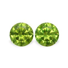 Demantoid set (2 pcs) 1.9 ct r (6,0) 4/2