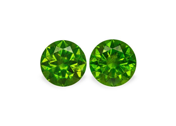 Demantoid set (2 pcs) 4.37 ct r