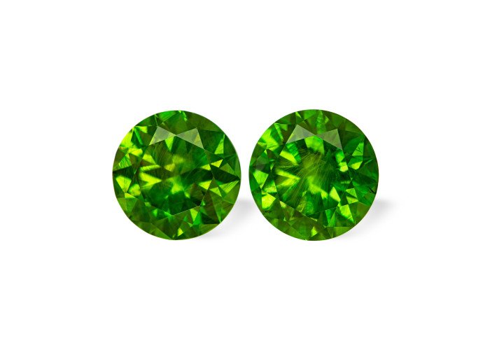 Demantoid set (2 pcs) 4.37 ct r