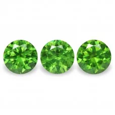 Demantoid set (3 pcs) 2.44 ct r (5,7) 4/2