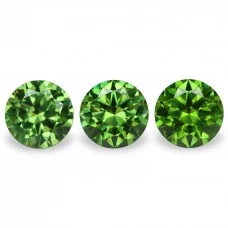 Demantoid set (3 pcs) 2.35 ct r (5,6) 4/2