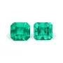 Emerald set (2 pcs) 1.07 ct oct
