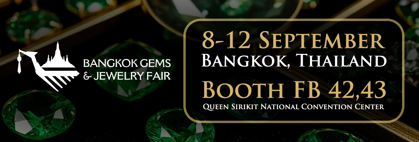 Bangkok Gems & Jewelry Fair — 8–12 September 2026, booth FB 42, 43