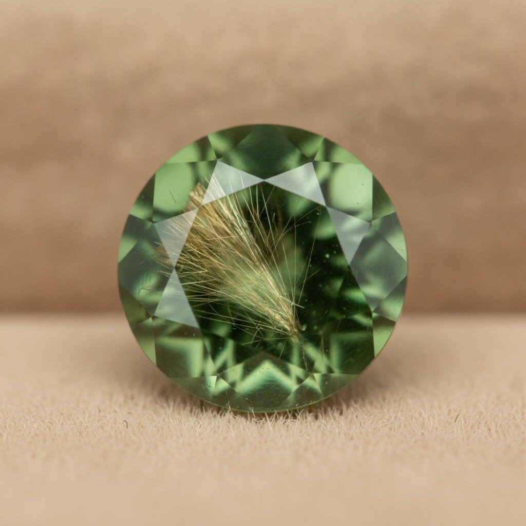 Loose demantoid gemstones featured in Horsetail Inclusions in Demantoid: What They Reveal—and What They Don't