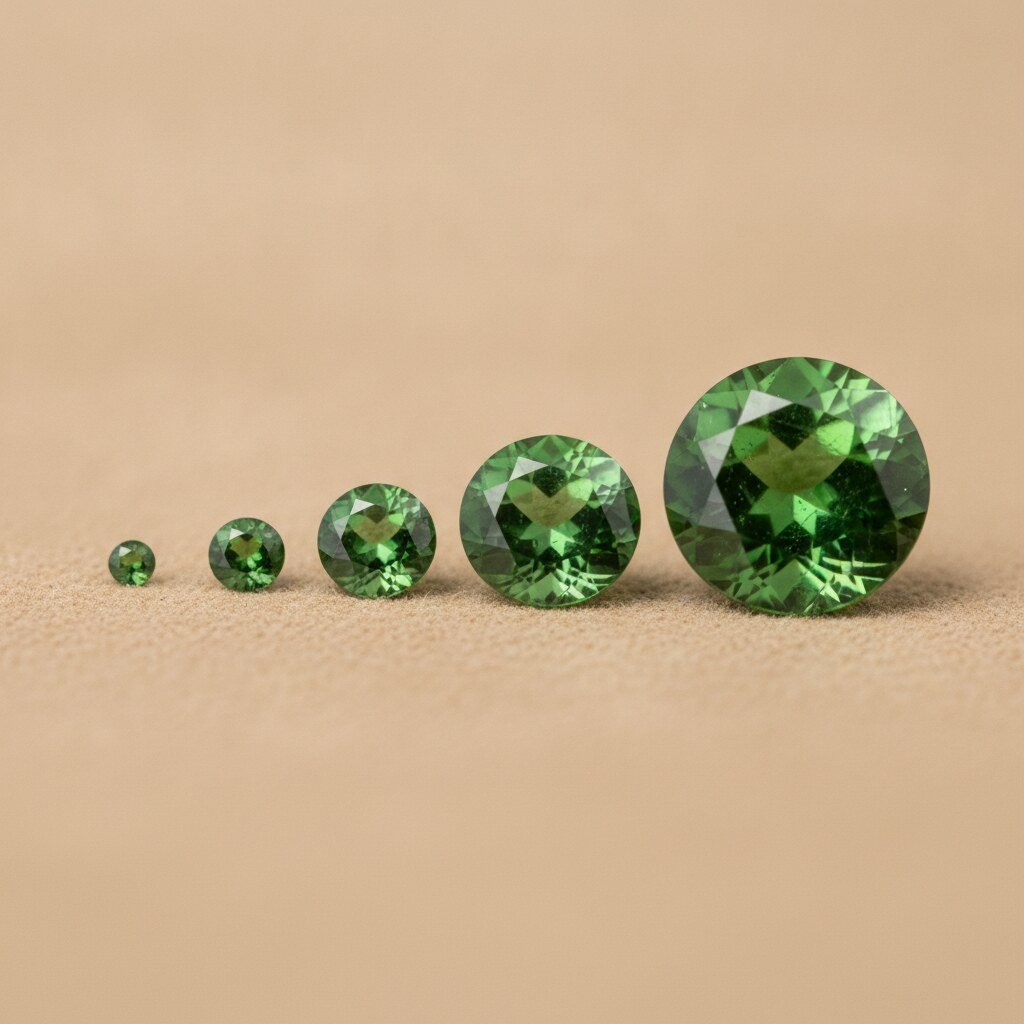 Loose demantoid gemstones featured in What Determines a Demantoid Garnet's Value?